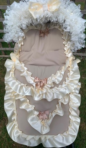 Romany beige biscuit pram - beige/biscuit,