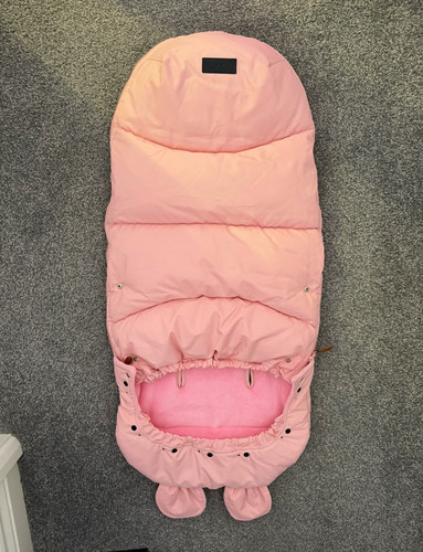 Pink pram pushchair footmuff - pink,