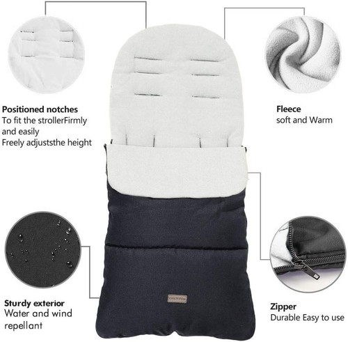 Baby winter footmuff black - baby,