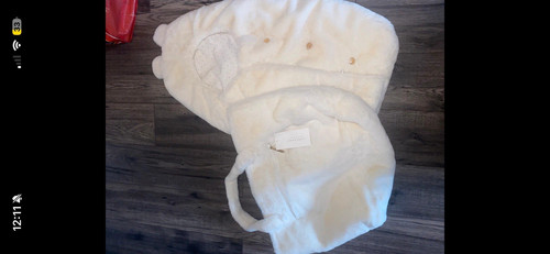 Zara home white plush baby - white,